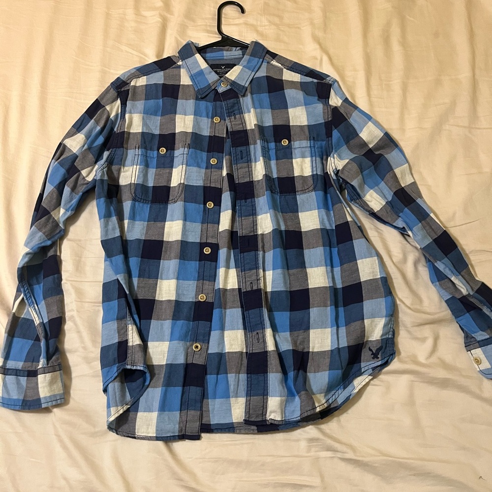 Blue Plaid Men's Shirt